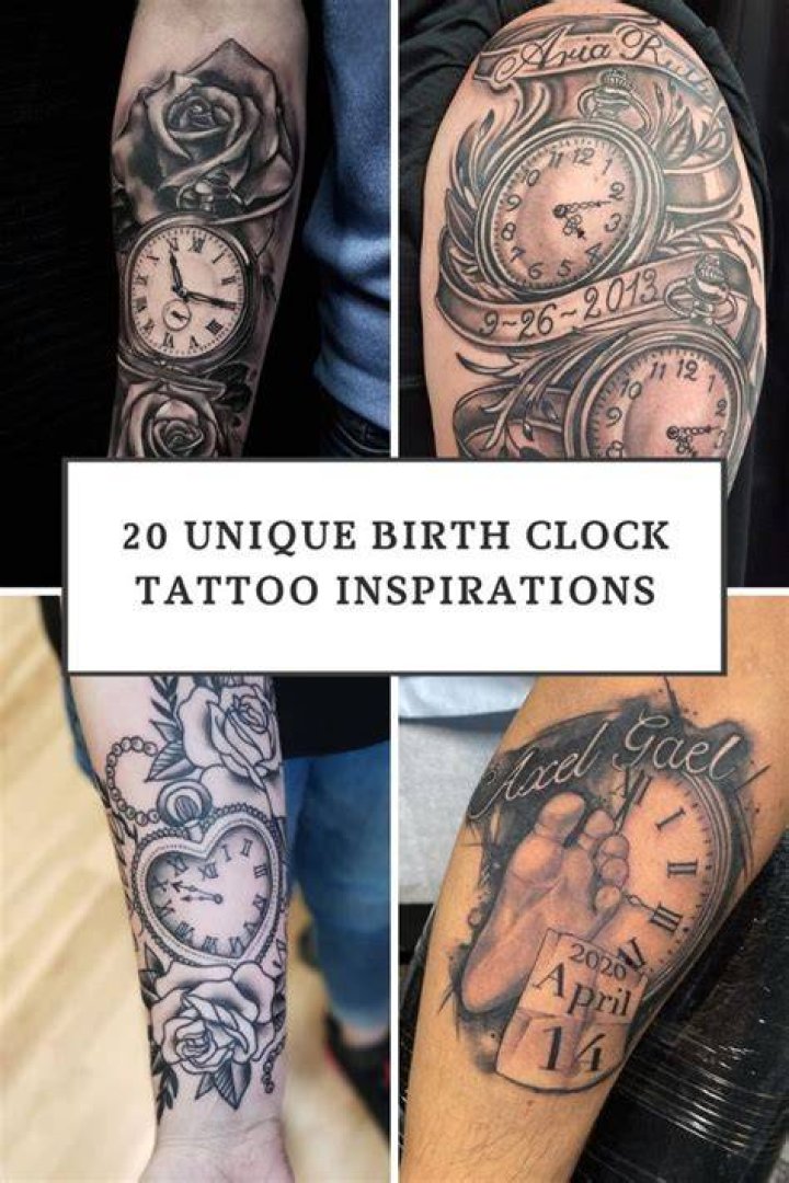 20+ Amazing Birth Clock Tattoo Ideas To Inspire You In 2023! Outsons
