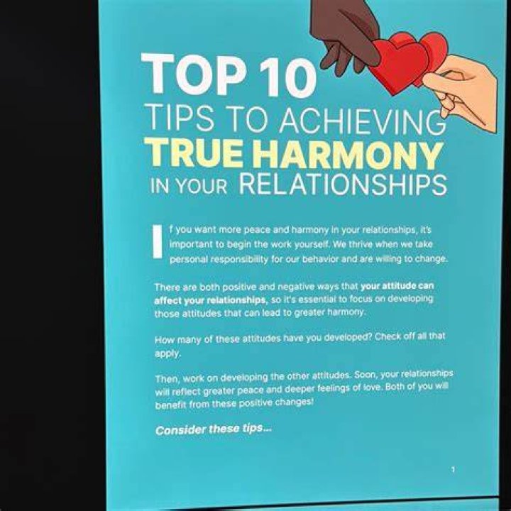 Harmony in relationships