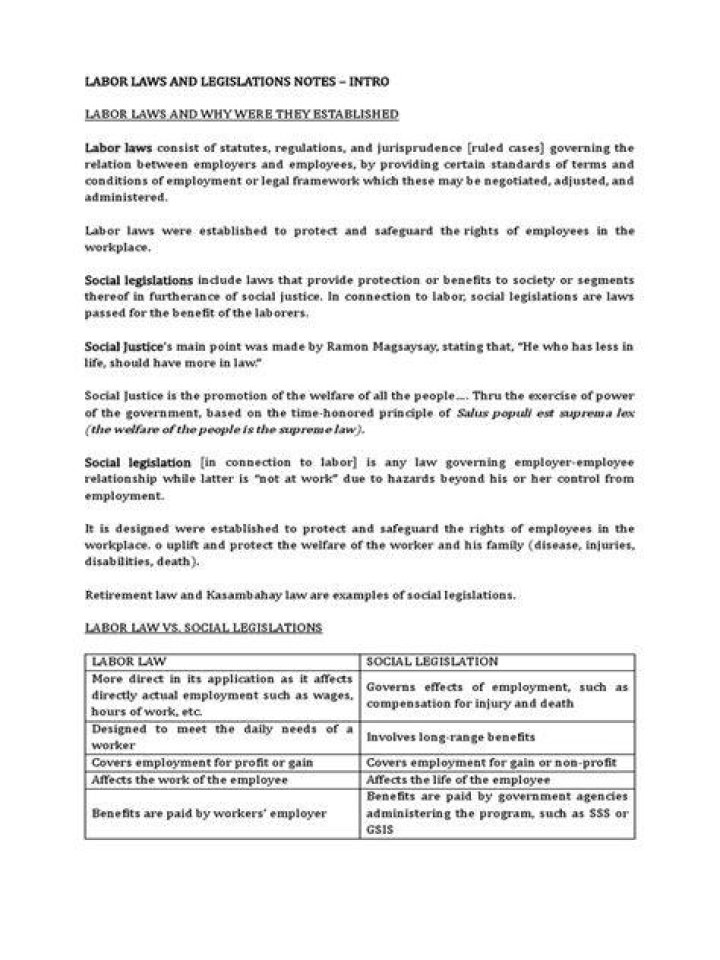 labor laws cautionary note