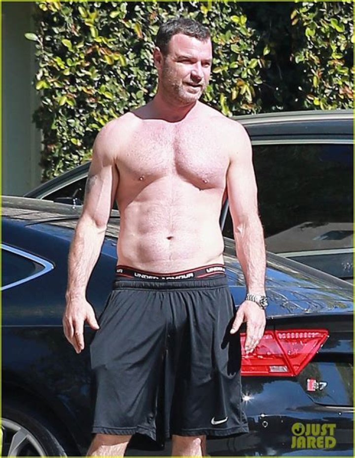 Liev Schreiber shows off his hunky physique on a run in Los Angeles