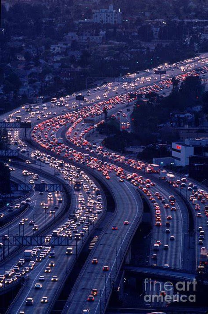 Los Angeles Traffic Photograph by Josh Fuhrman