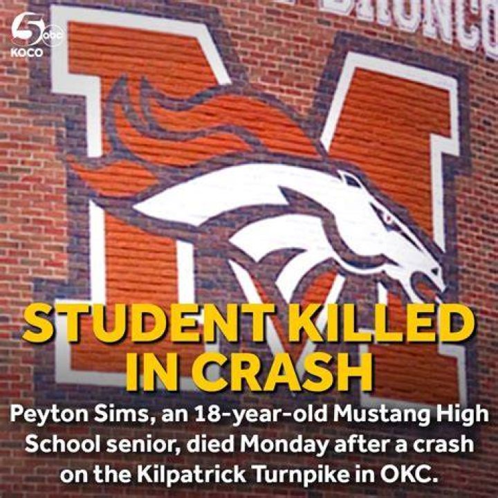 Mustang High School Peyton Sims Car Accident Linked To