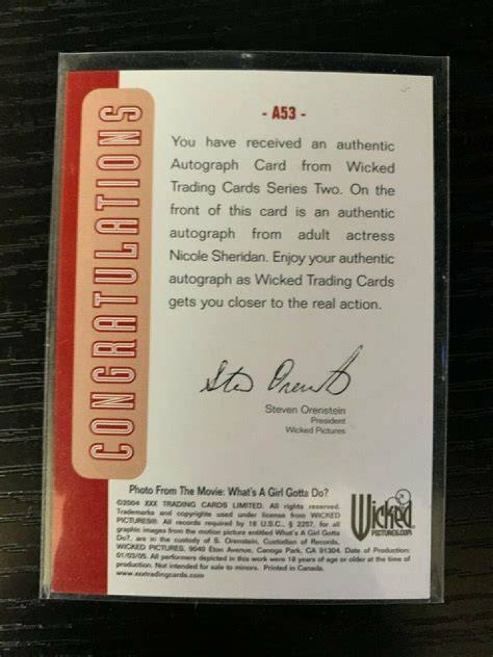 Nicole Sheridan Wicked card 8 ( Up Close and Personal ) eBay