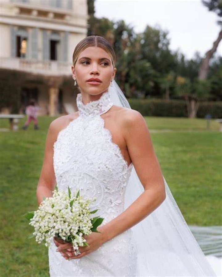 Sofia Richie Spotted in Wedding Dress While Taking Photos with Elliot