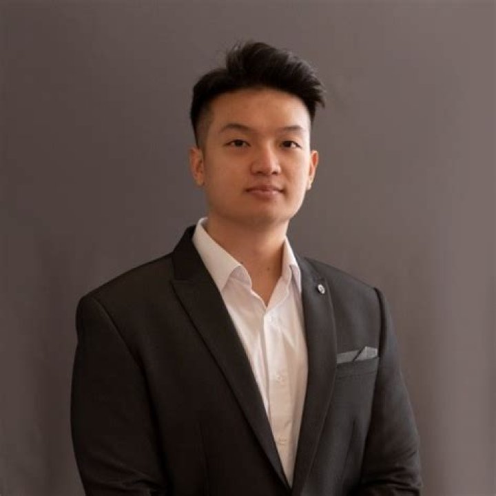 Wayne Liang with his dog