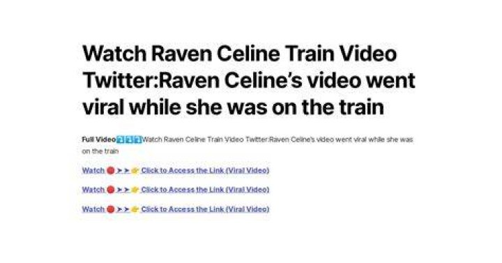 Whatch Raven Celine Train Video Twitter Viral On Social Media Platforms